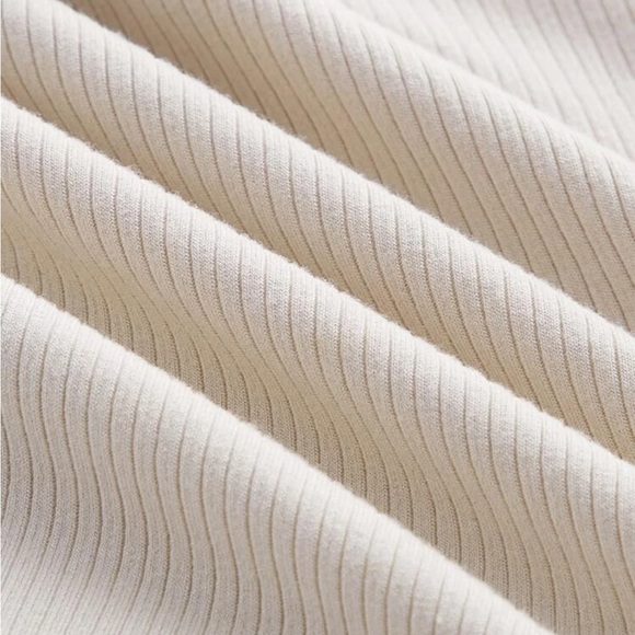 Contrast Crop Tank Top Cream XS NEW - Picture 3 of 5